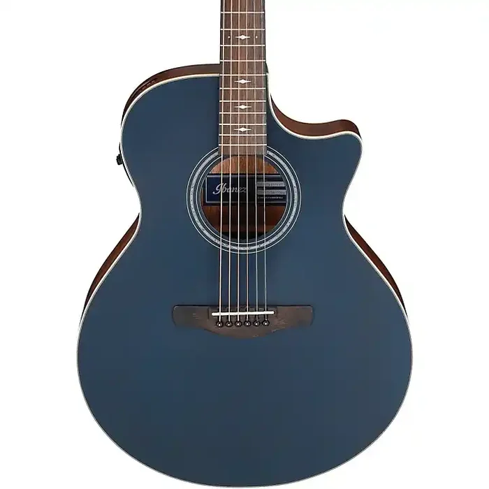Ibanez AE100 Grand Auditorium Acoustic-Electric Guitar Dark Tide Blue Flat Guitar Center
