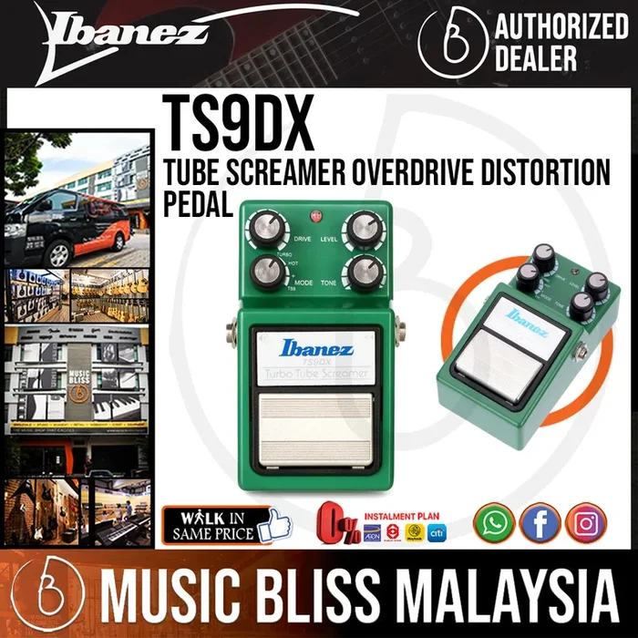 Ibanez TS9DX Tube Screamer Overdrive Distortion Pedal (TS-9DX)