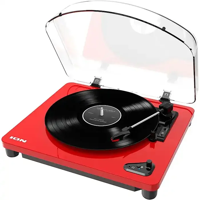 ION LP Wireless Streaming Turntable Candy Apple Red Guitar Center