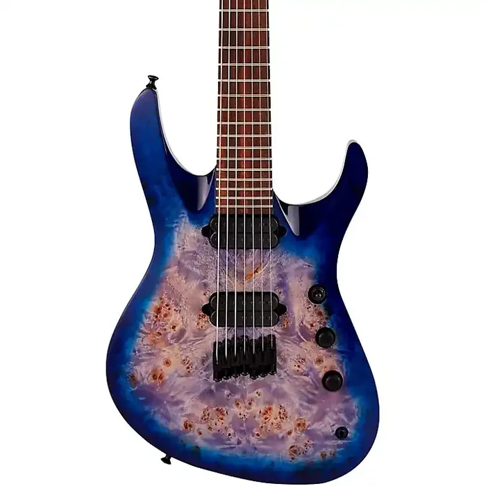 Jackson Pro Series Signature Chris Broderick Soloist HT7P 7 String Electric Guitar Transparent Blue Guitar Center