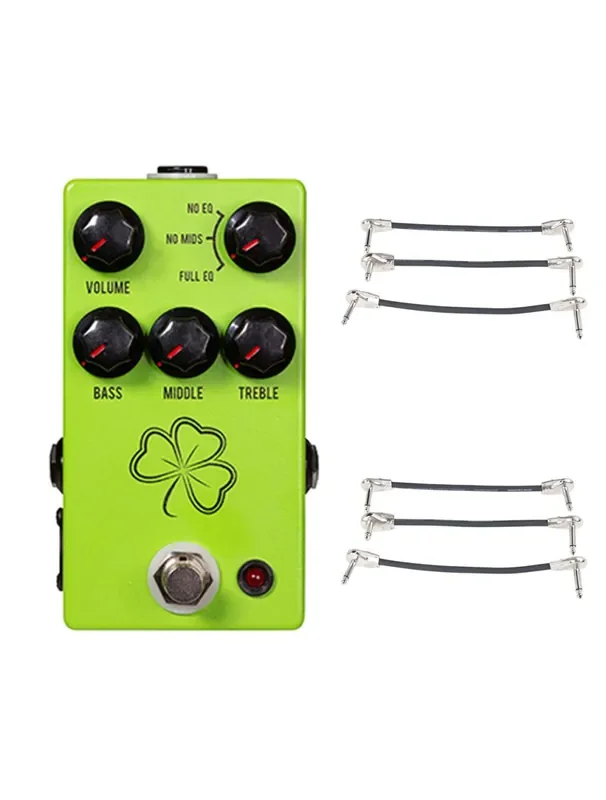 JHS Clover Preamp Pedal + 2x Gator Patch Cable 3 Pack