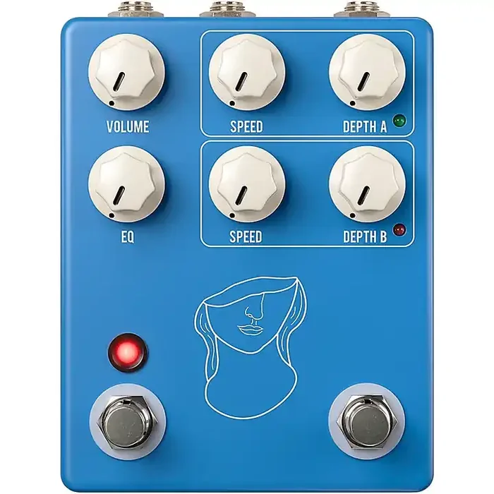 JHS Pedals Artificial Blonde Madison Cunningham Artist Signature Vibrato/Modulation Tone Effects Pedal Blue Nova Guitar Center