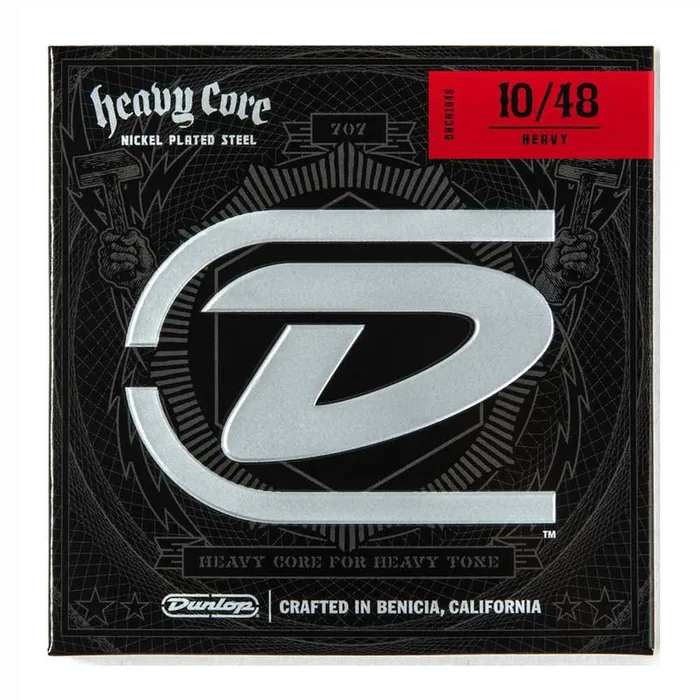 Jim Dunlop Nickel Wound Heavy Core Heavy Electric Guitar Strings 10-48