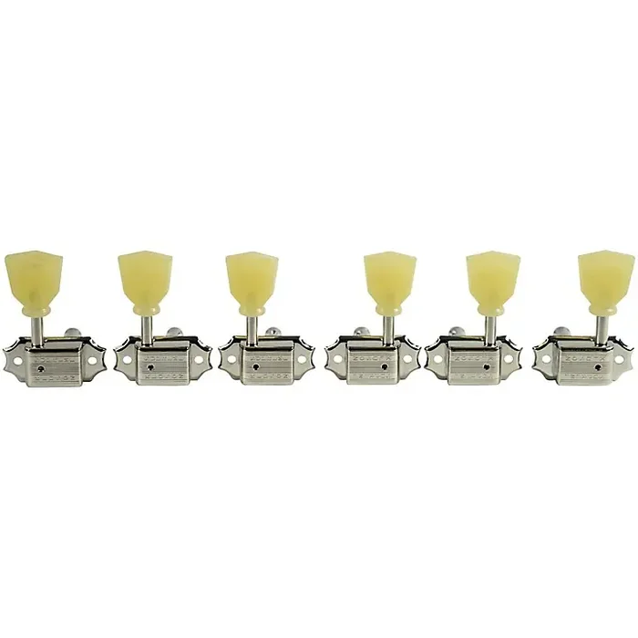 Kluson 3 Per Side Supreme Series Pearl Single Ring Tuning Machines Nickel Guitar Center