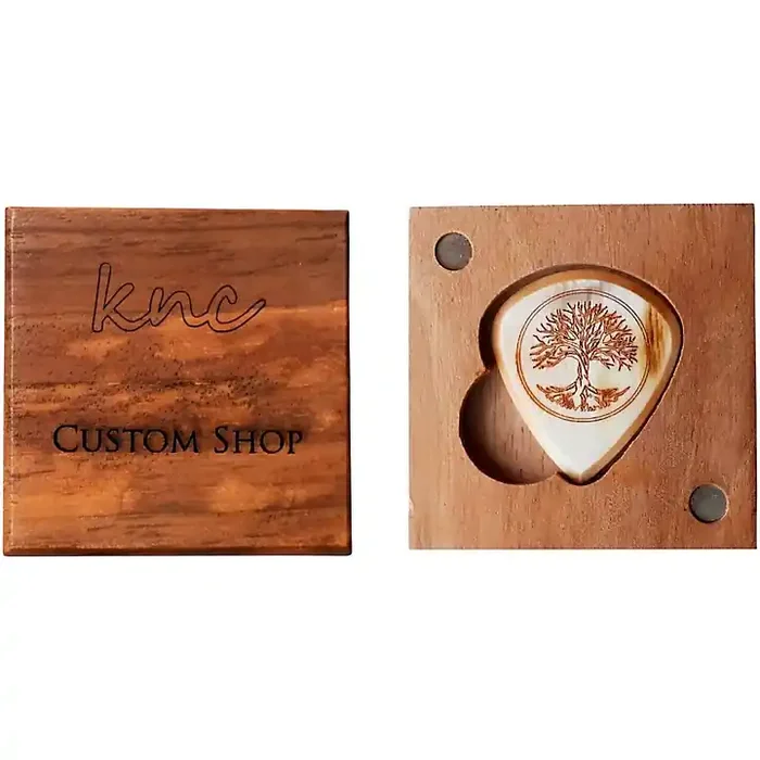 Knc Picks Tree Of Life Buffalo Horn Guitar Pick With Wooden Box Single Guitar Center