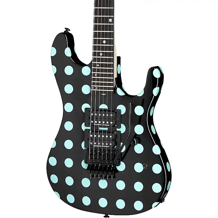 Kramer NightSwan Electric Guitar Black/Blue Polka Dot Guitar Center