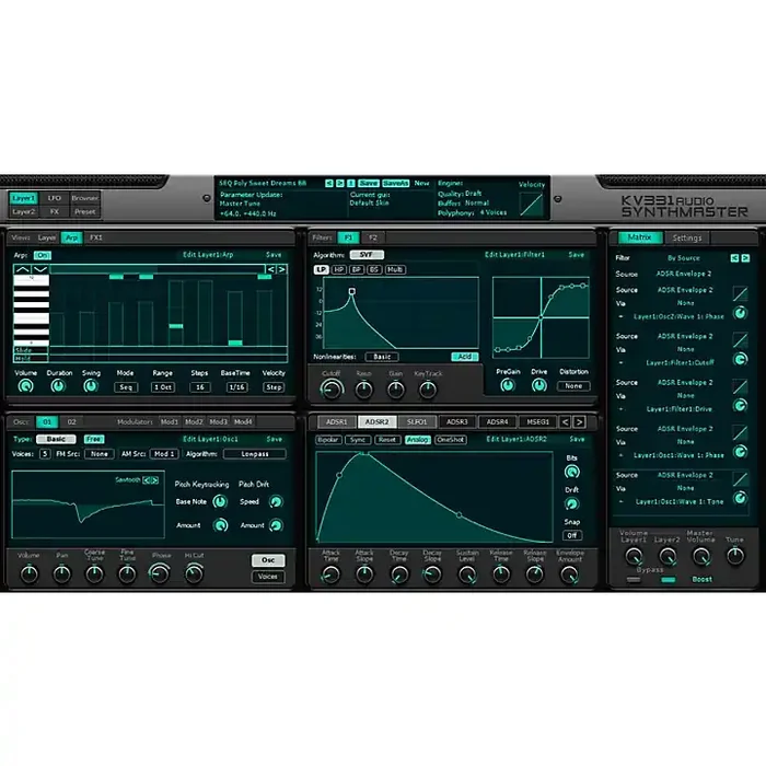 KV331 Audio SynthMaster 1+2 Bundle Upgrade From SynthMaster Player Guitar Center