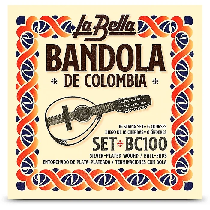 La Bella BC100 Bandola de Colombia 16-String Set