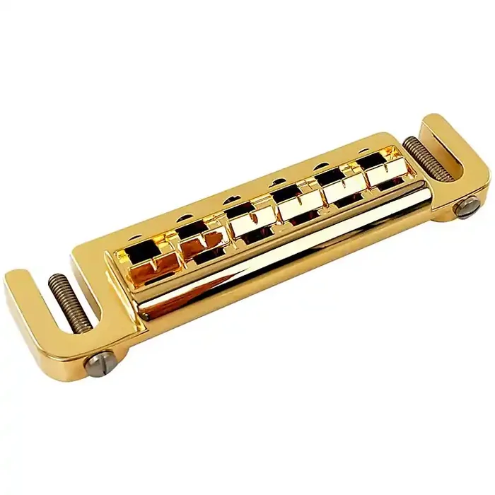 Leo Quan Badass Wraparound Guitar Bridge With SAE 5/16″ Locking Studs Gold Guitar Center