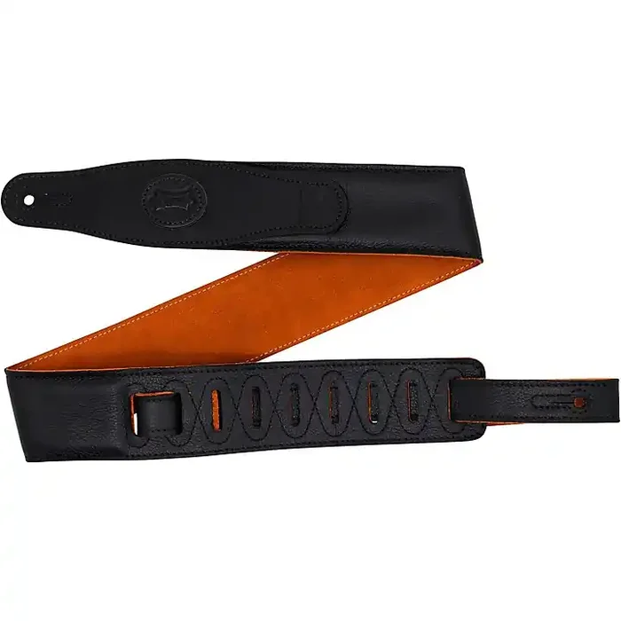 Levy‘s 2.5″ Padded Garment Leather Guitar Strap Black 2.5 in. Guitar Center