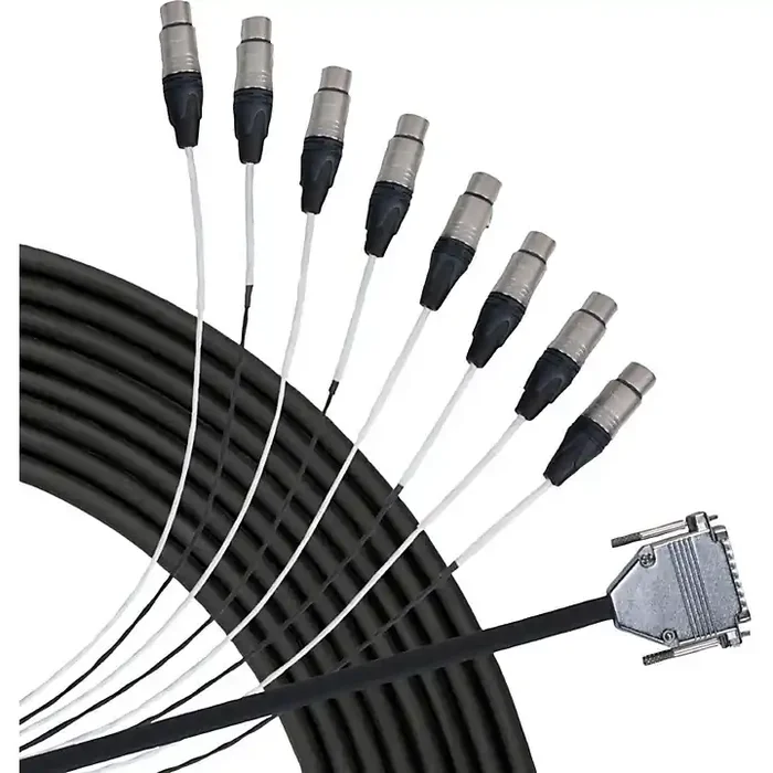 Livewire Advantage 8-Channel Snake D-sub to XLR Female 25 ft. Black Guitar Center