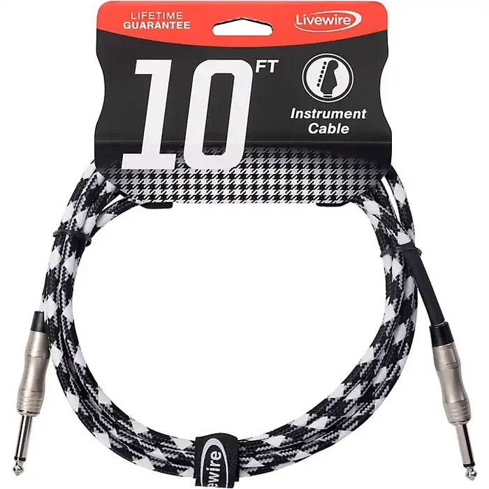 Livewire Braided Instrument Cable with Ergonomic Connectors 10 ft. Rockhound Guitar Center