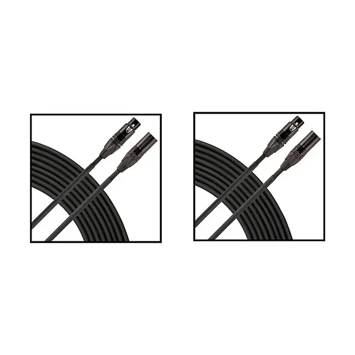 Livewire Elite Quad Microphone Cable 2-Pack 25 ft. Black Guitar Center