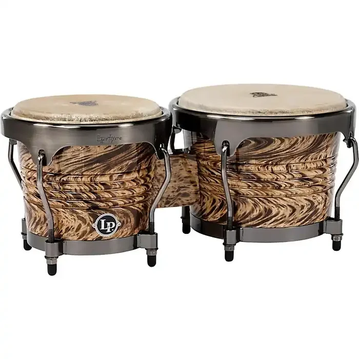 LP Aspire Bongo Set Havana Cafe with Brushed Nickel Hardware Guitar Center