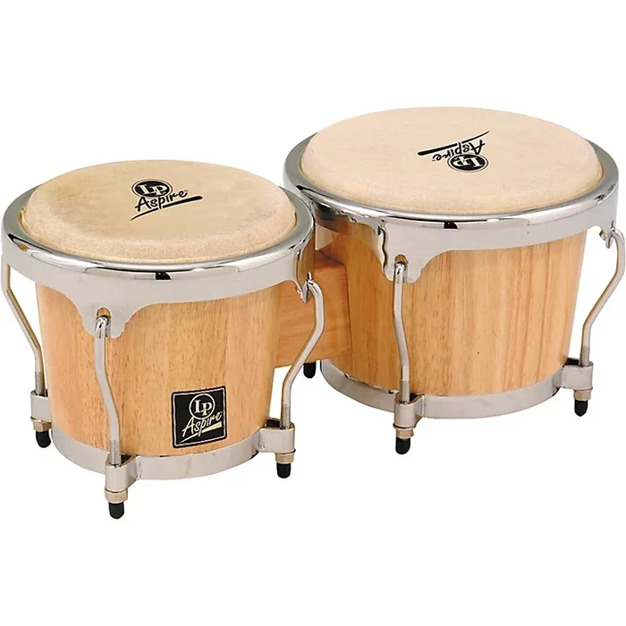 LP LPA601 Aspire Oak Bongos With Chrome Hardware Natural