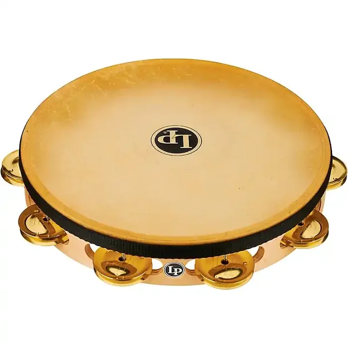 LP PRO Single Row Headed Tambourine 10 in. Brass Guitar Center