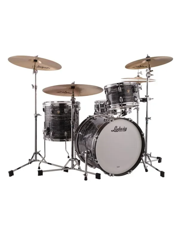 Ludwig Classic Maple Downbeat 3-pc Shell Pack w/20″ Kick Vint. Black Oyster – Used