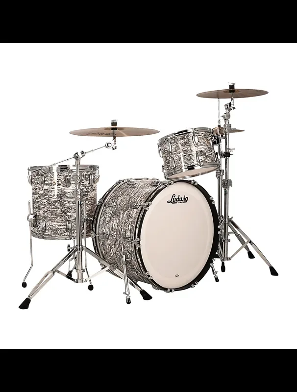 Ludwig Classic Maple Pro Beat 3-pc Shell Pack w/24″ Kick – White Abalone – Used