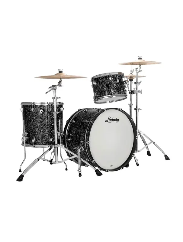 Ludwig Neusonic Fab 3-pc Shell Pack w/ 22″ Kick – Ebony Pearl