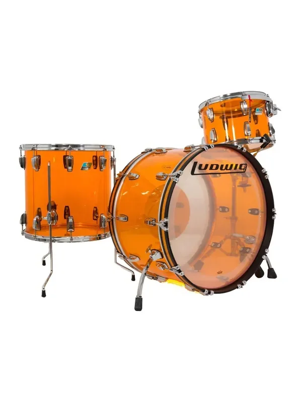 Ludwig Vistalite Pro Beat 3pc Shell Pack w/ 24″ Kick – Amber