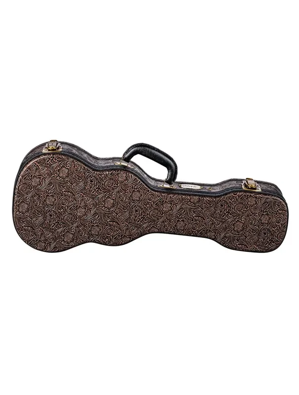 Luna Tooled Leather Hard Case for Concert Ukulele