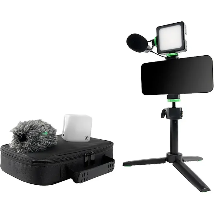 Mackie EM-93MK Complete Vlogger Kit with Dagger Microphone, Variable Temp. LED Light and Tripod Guitar Center
