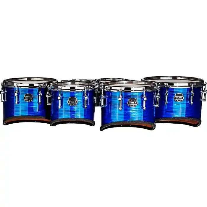 Mapex Quantum Mark II Drums on Demand Series Classic Cut Tenor Large Marching Sextet 6, 8, 10, 12, 13, 14 in. Blue Ripple Guitar Center