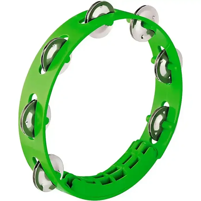 Nino Compact ABS Plastic Handheld Tambourine 8 in. Grass Green Guitar Center
