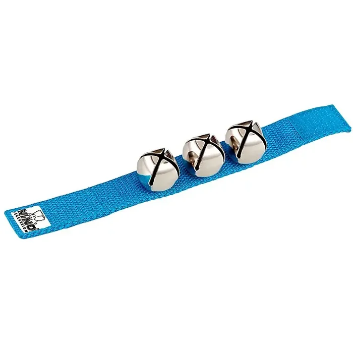 Nino Wrist Bells Strap with 3 Bells Blue 9 in. Guitar Center