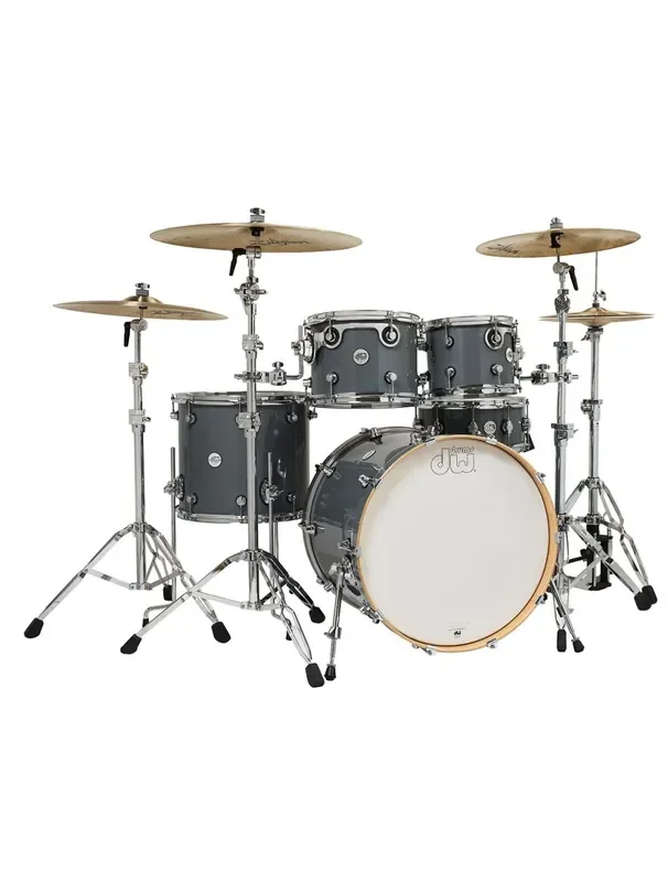 Open Box DW Design Series 4-Piece Maple Shell Pack Steel Gray w/ 22″ Kick