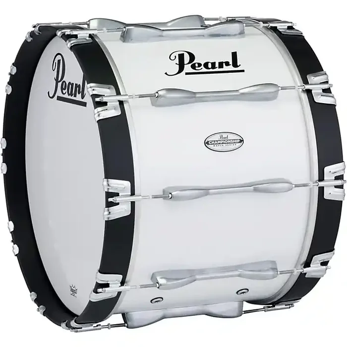 Pearl 30×16″ Championship Maple Marching Bass Drum Pure White Guitar Center
