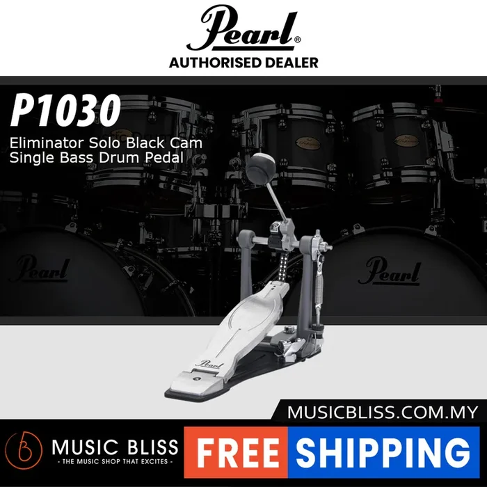 Pearl Eliminator Solo Black Cam Single Bass Drum Pedal (P1030)