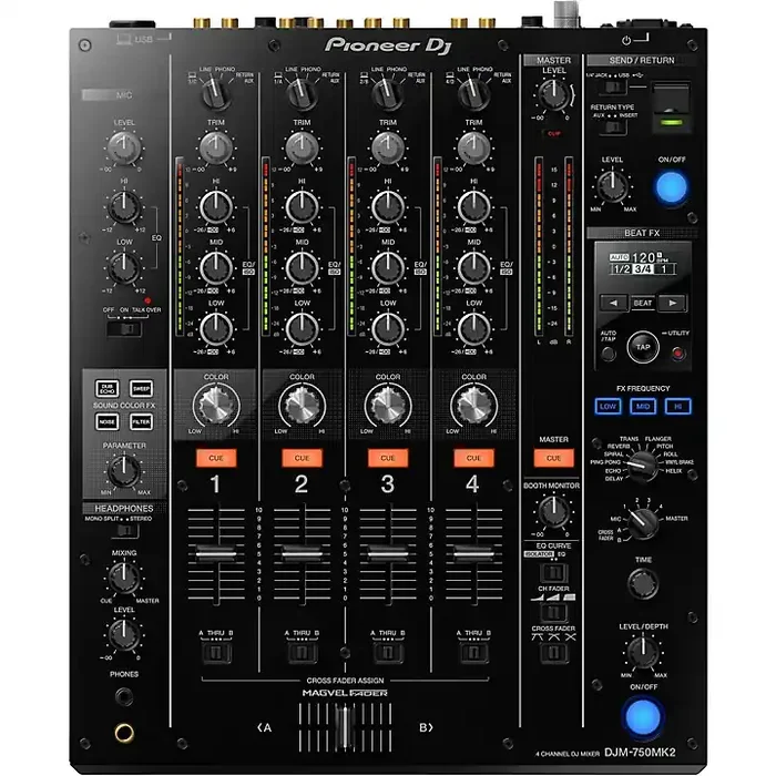 Pioneer DJ DJM-750MK2 4-Channel DJ Mixer With Effects and rekordbox Guitar Center