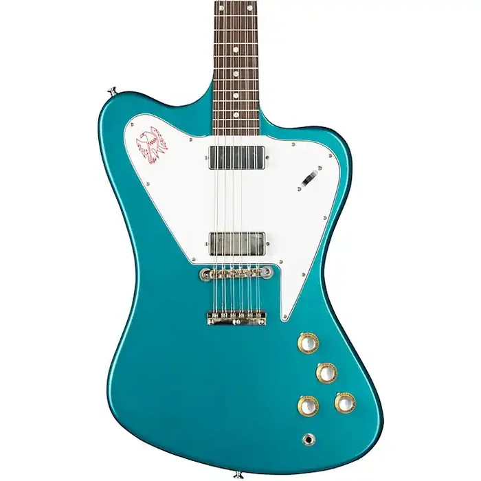 Platinum Gibson Custom 1965 Non-Reverse Firebird V 12-String Reissue Electric Guitar Aqua Mist Guitar Center