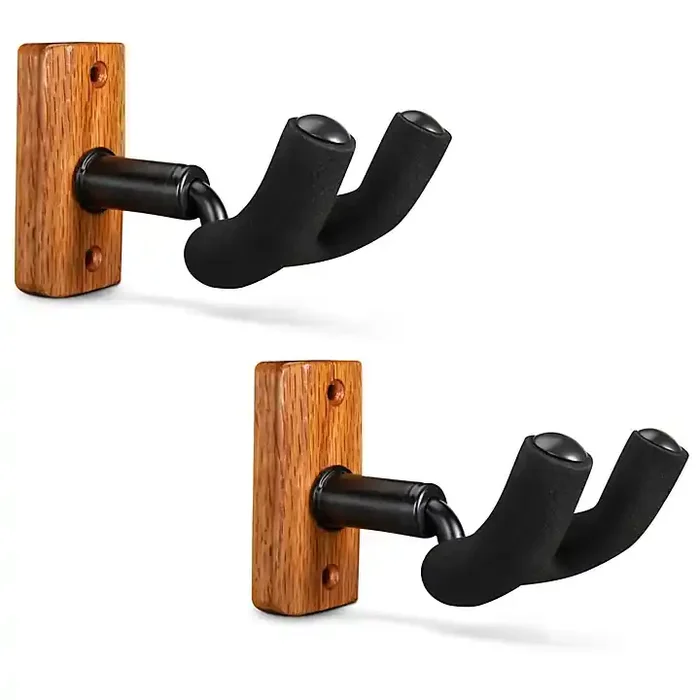 Proline Solid Wood Guitar Wall Hanger – Mahogany 2-Pack Guitar Center
