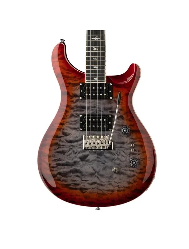 PRS SE Custom 24-08 Quilt Package Electric Guitar – Charcoal Cherry Burst
