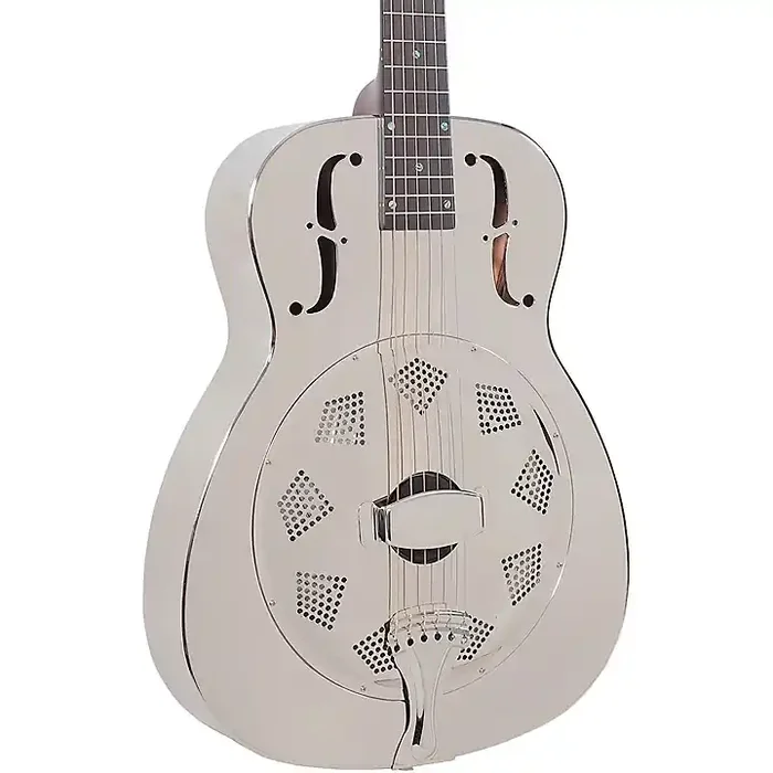 Recording King RM-998-R Metal Body Resonator, Style-0 Nickel-Plated Guitar Center