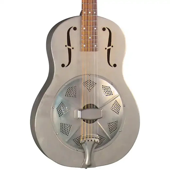 Regal RC-43 Antiqued Nickel-Plated Body Triolian Resonator Guitar Antique nickel-plated Guitar Center