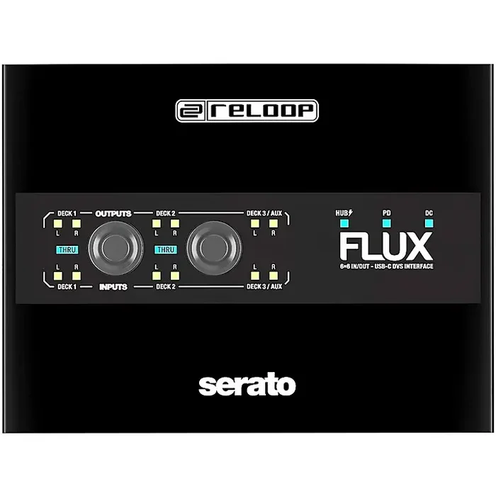Reloop Flux 6×6 In/Out USB-C DVS Interface for Serato DJ Pro Black Guitar Center