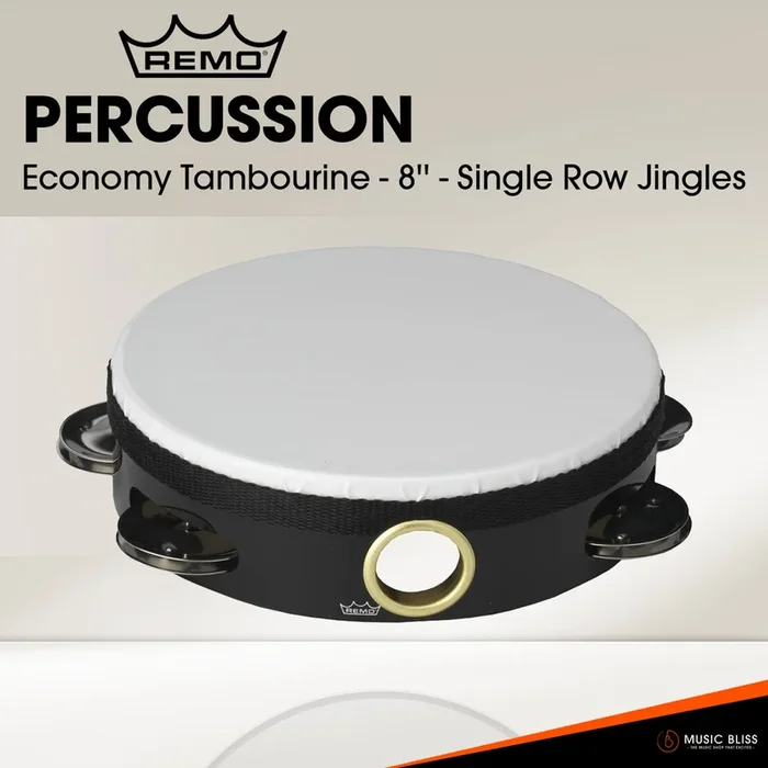 Remo Economy Tambourine – 8” – Single Row Jingles (TA-5108-ML TA5108ML TA 5108 ML)