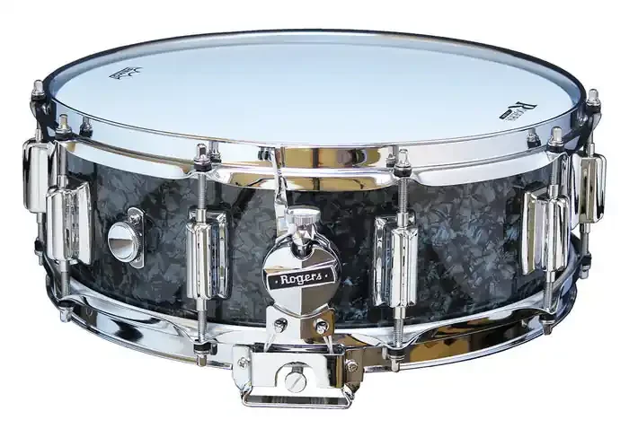 Rogers 14″ x 5″ Dyna-Sonic Classic Snare Drum w/ Beavertail Lugs – Black Diamond Pearl