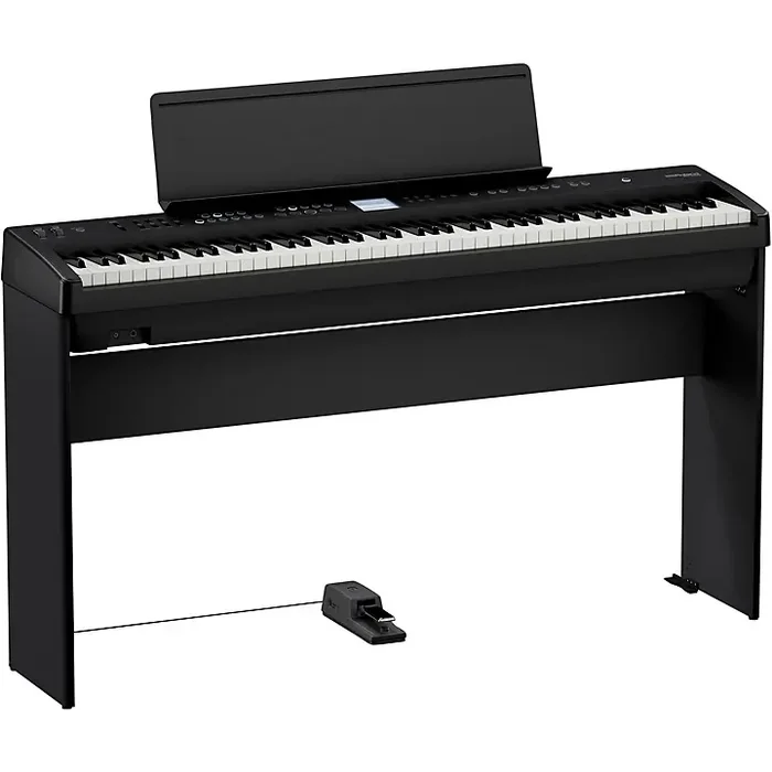 Roland FP-E50 Digital Piano With Matching Stand and Sustain Pedal Black Guitar Center