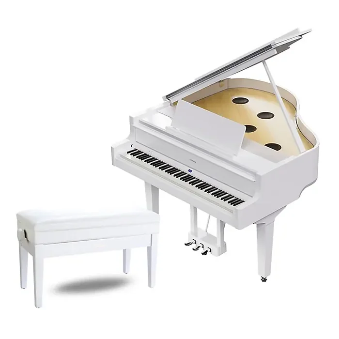 Roland GP-9 Digital Grand Piano With Bench Polished White Guitar Center
