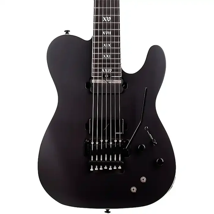 Schecter Guitar Research PT-7 FR-S SLS Elite Evil Twin Electric Guitar Satin Black Guitar Center