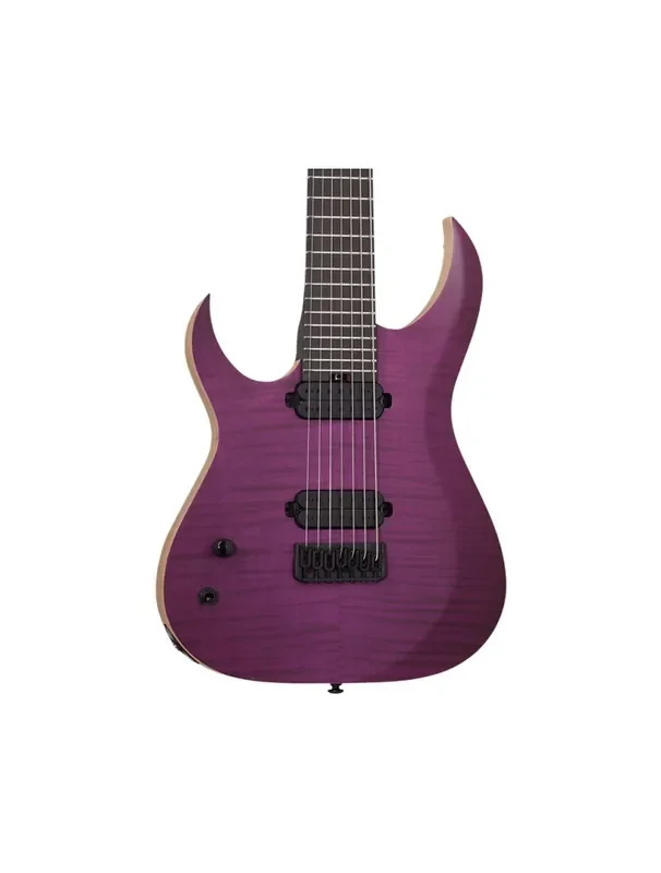Schecter John Browne Tao-7 LH Signature Guitar – Satin Trans Purple
