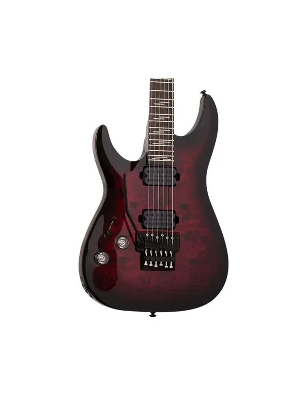 Schecter Omen Elite-6 FR Left Handed Electric Guitar – Black Cherry Burst