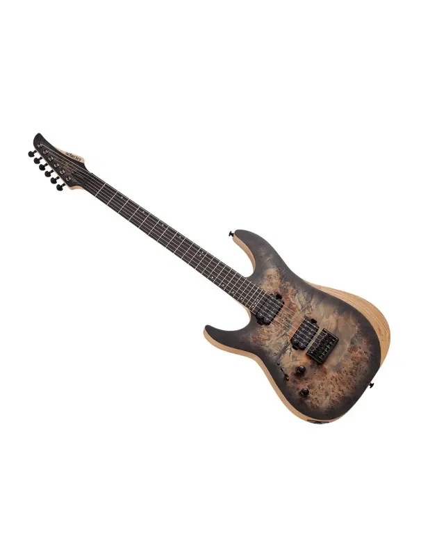 Schecter Reaper-6 FR Left Handed Guitar – Satin Charcoal Burst