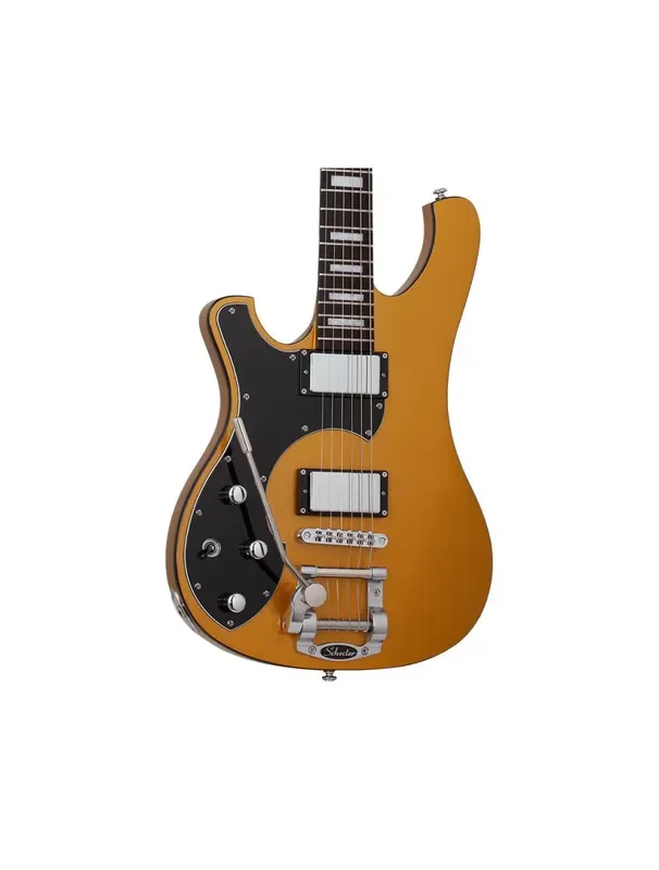 Schecter Stargazer-6 Left Handed Electric Guitar w/Vibrato – Metallic Gold