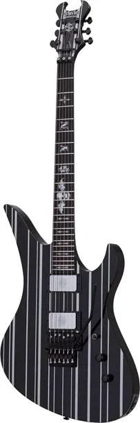 Schecter Synyster Custom Gloss Black with Silver Pin Stripes
