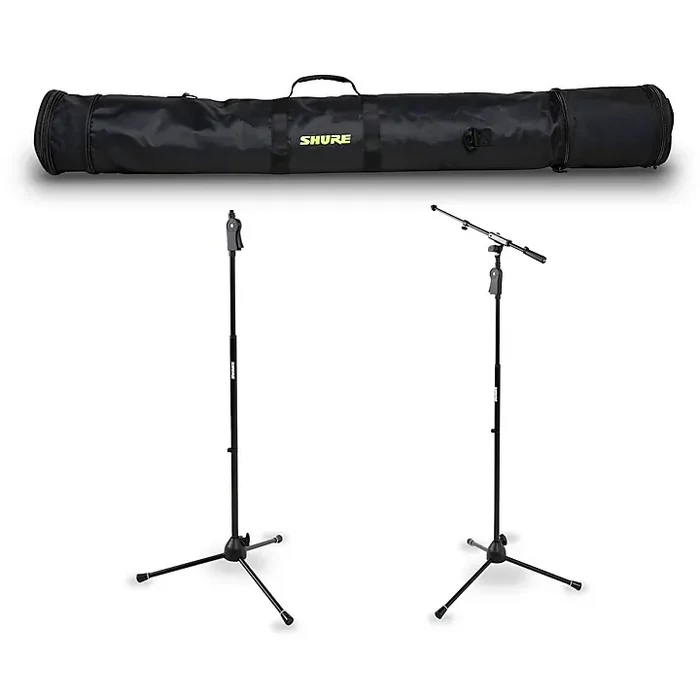 Shure Shure Deluxe Tripod Mic Stand Pistol Grip Set With Carrying Bag Guitar Center